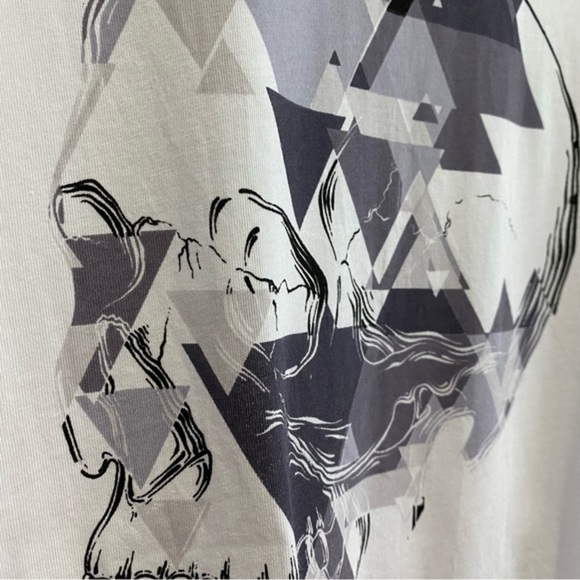 Robert Graham White Purple Gray Skull Leon Graphic Tee T-shirt - Picture 7 of 13